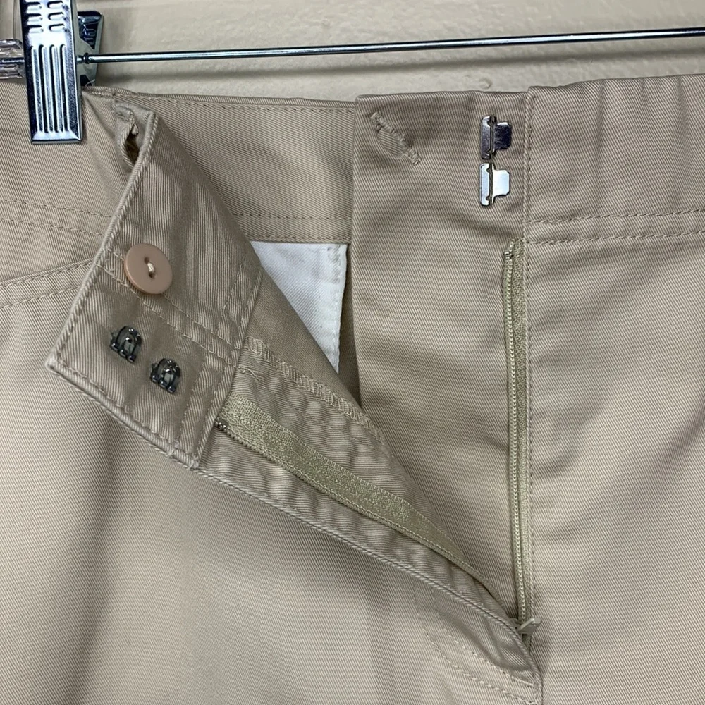LANDS END Skirt Tan Normcore Cotton Blend Casual Straight Basic Neutral 12P